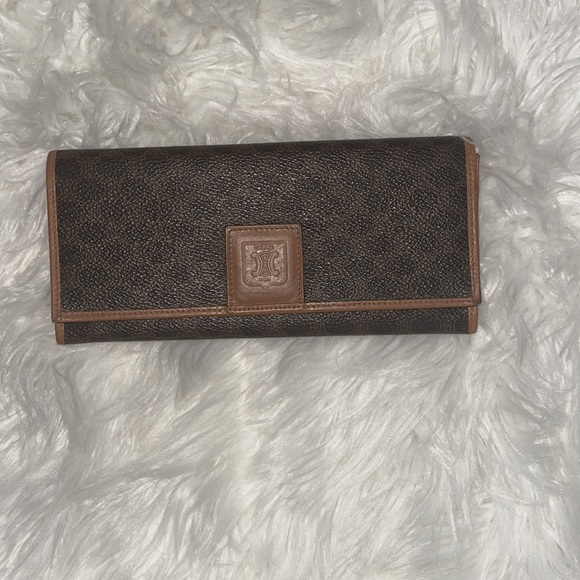 CELINE PARIS LEATHER TRIFOLD LONG WALLET EUC - Picture 5 of 16